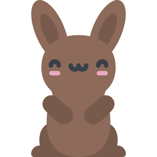 Chocolate bunny kawaii bunny food and restaurant icon