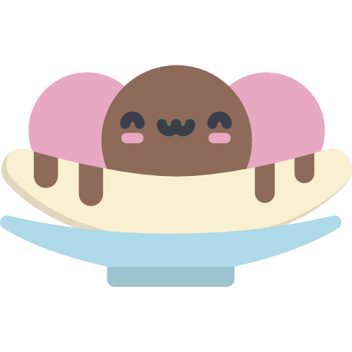 Banana split food split ice cream icon