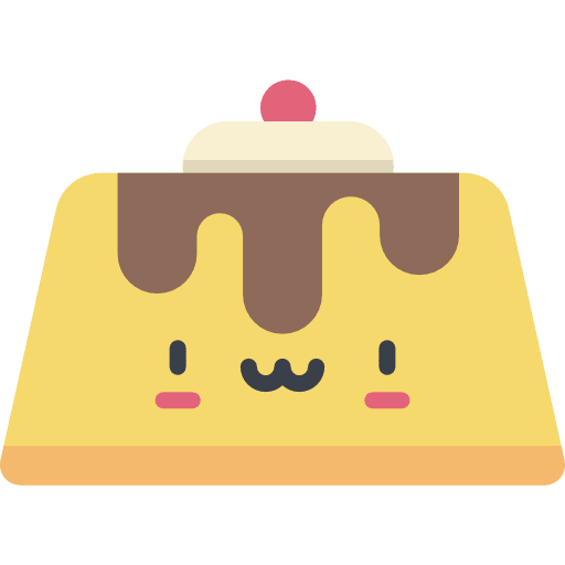 Pudding sweets food kawaii icon