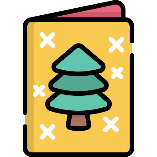 Christmas card christmas card shapes greeting card icon