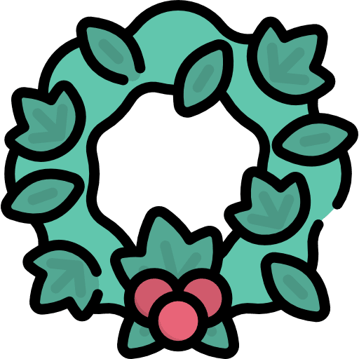 Christmas wreath merry christmas adornment decoration icon
