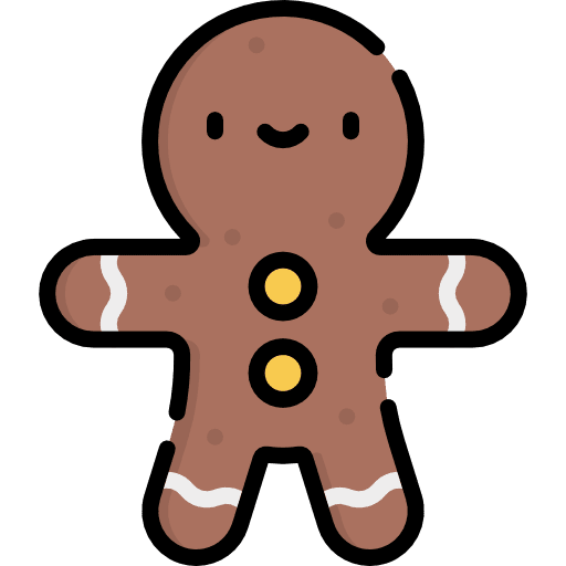 Gingerbread man sweet gingerbread food icon