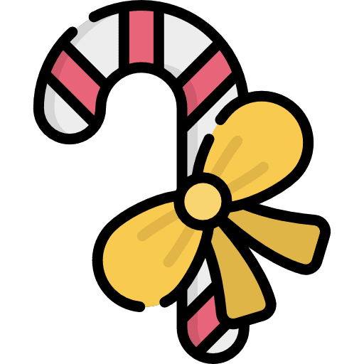 Candy cane candy christmas food and restaurant icon