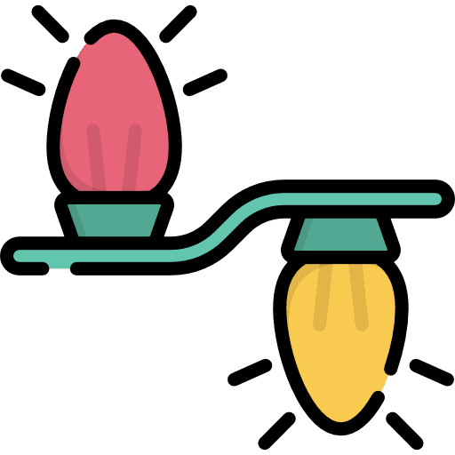 Lights light bulb decoration illumination icon