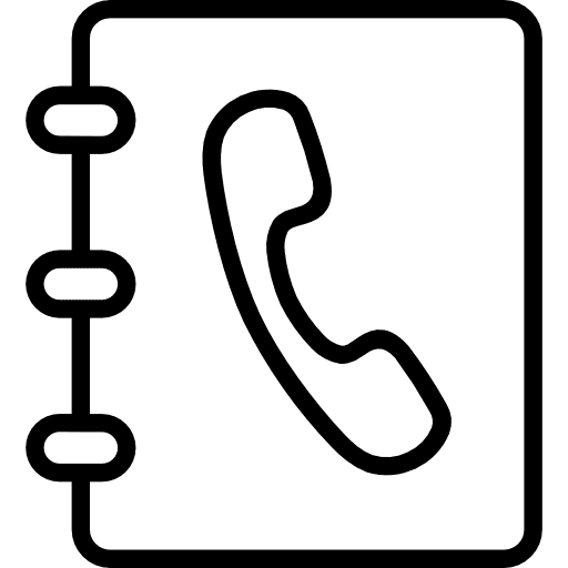 Phone book interface contacts contact person icon