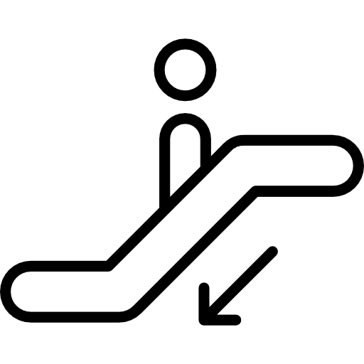 Escalator up arrow miscellaneous stairs icon