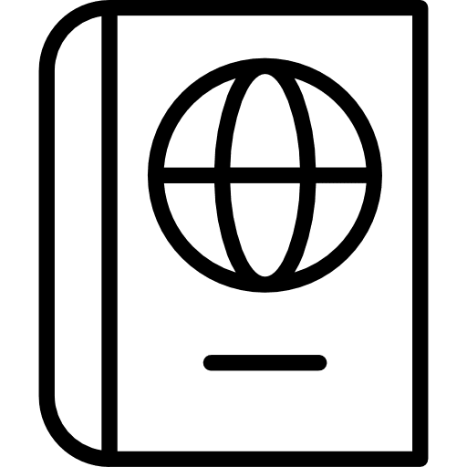 Passport identity technology travel icon