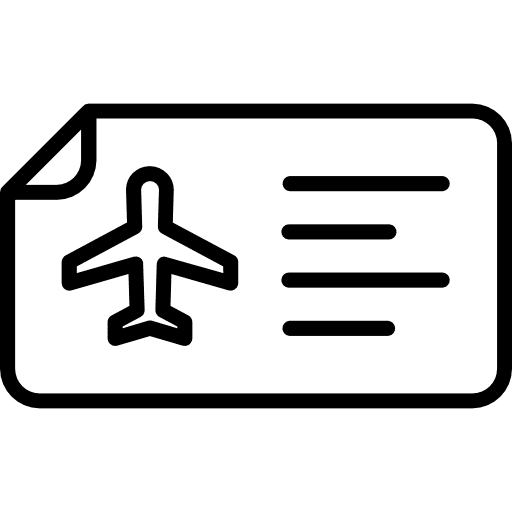 Ticket transportation plane tickets ticket icon