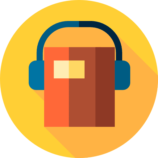 Audiobook study literature music and multimedia icon