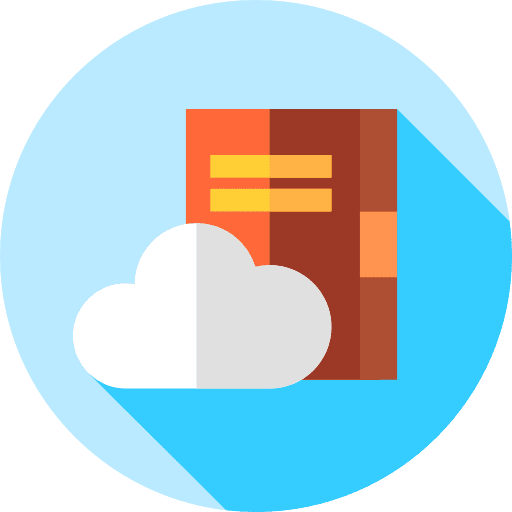 Cloud cloud cloud computing book icon