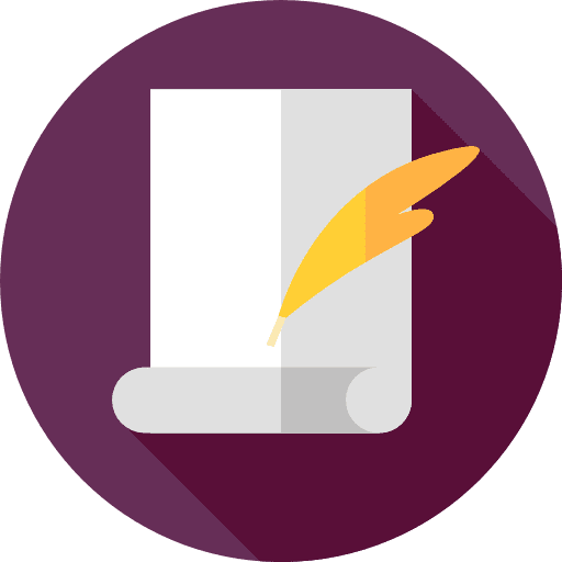 Letter writer writing papers icon