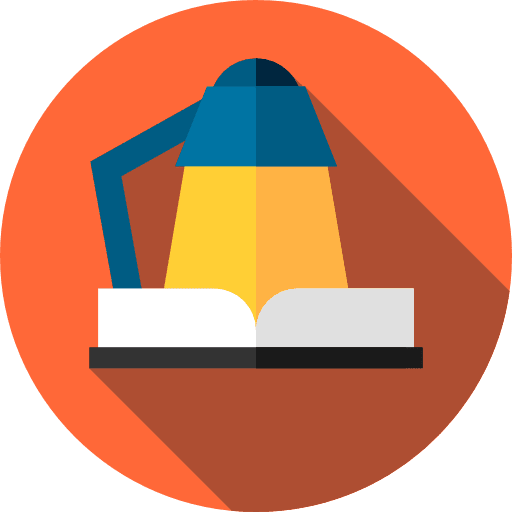 Book education lamp study icon