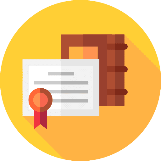 Certificate contract degree education icon