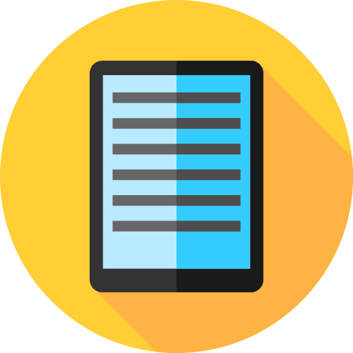 Ebook text lines education ebook icon