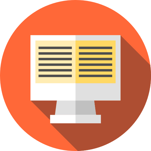 Online monitor screen computer icon