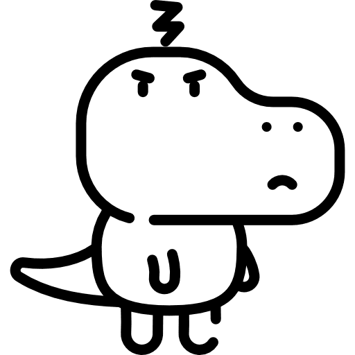 Angry angry dinosaur emoji icon