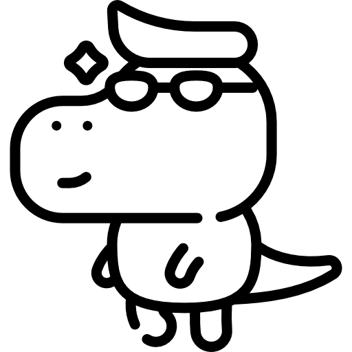 Cool dinosaur emoji avatar icon