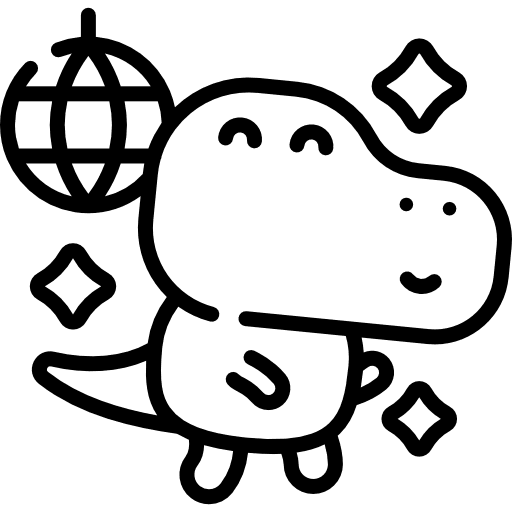 Dancing dinosaur dancing avatar icon