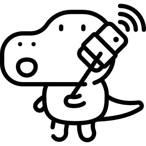 Phone call smileys dinosaur emoji icon