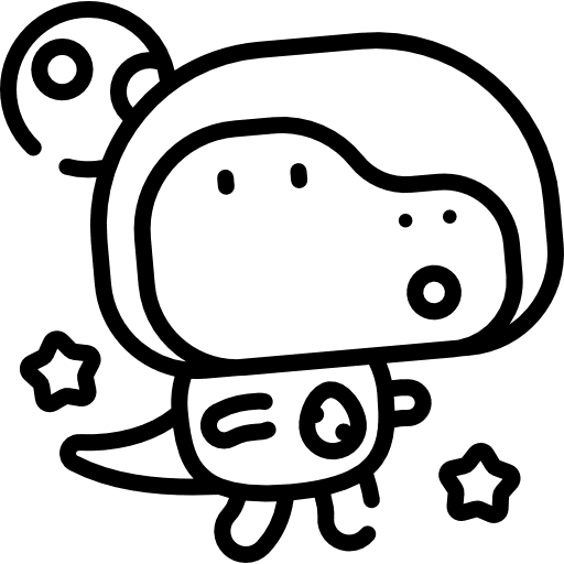 Space smileys emoji dinosaur icon