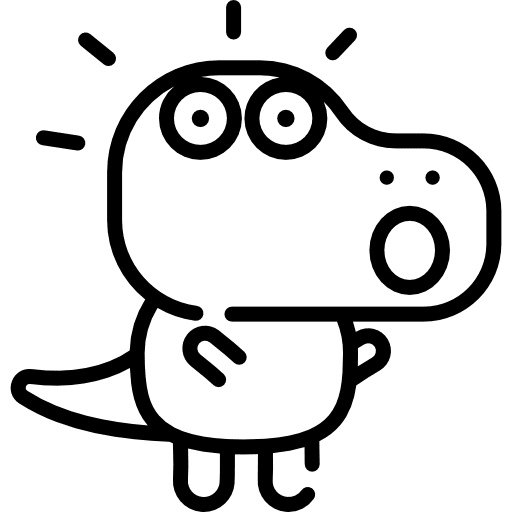 Surprise avatar dinosaur surprise icon