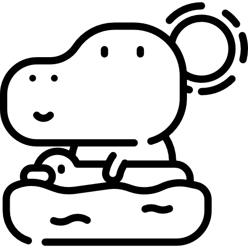 Swim dinosaur emoji avatar icon