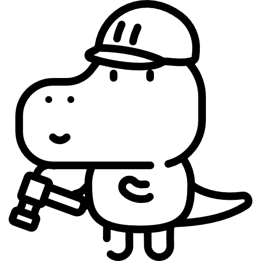 Worker dinosaur emoji smileys icon