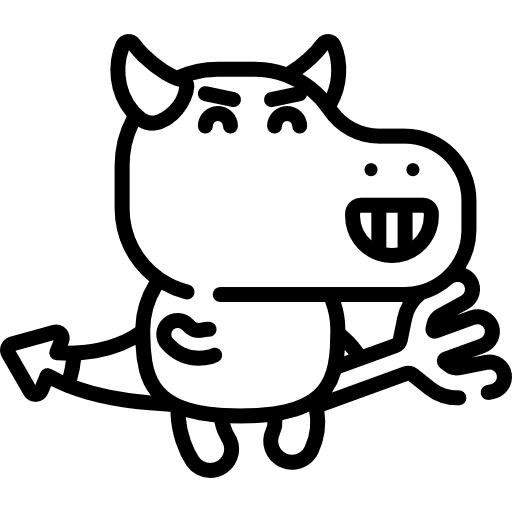 Devil dinosaur smileys emoji icon