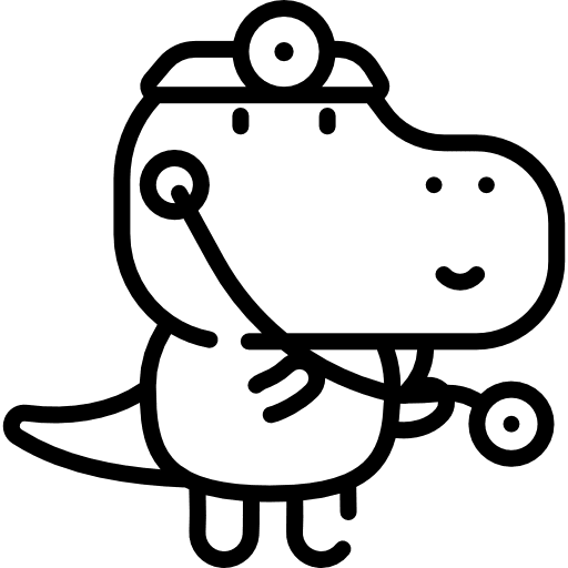 Doctor avatar dinosaur smileys icon