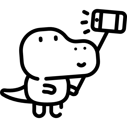 Selfie smileys avatar dinosaur icon