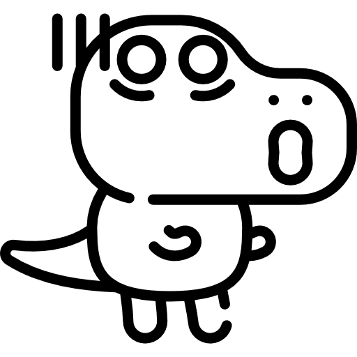 Fear smileys dinosaur feelings icon