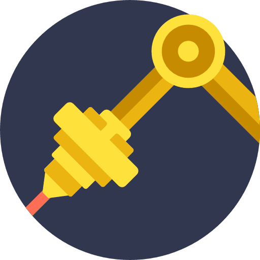 Laser robotics industry laser icon