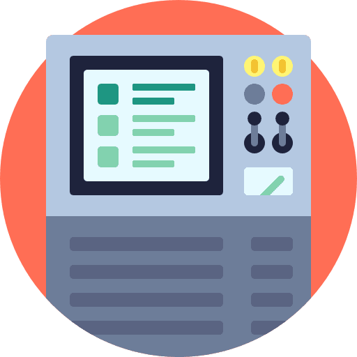 Machine technology industry factory icon