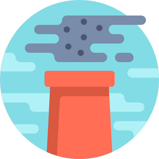 Pollution contamination landscape industrial icon