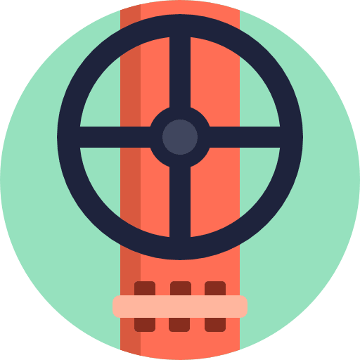 Valve industry gas pipe valve icon