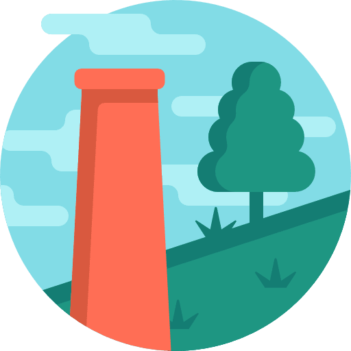 Chimney industrial chimney contamination icon