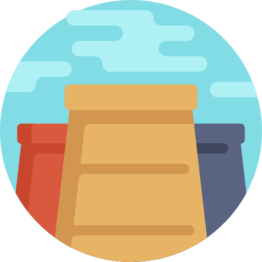 Factory industry architecture and city contamination icon