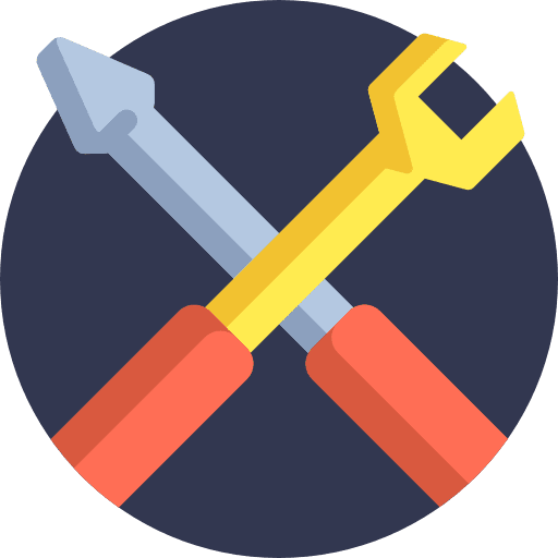 Tools wrench screwdriver construction and tools icon