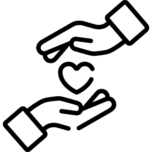 Charity gratitude solidarity charity icon