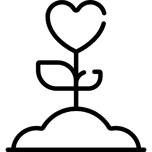 Charity plant nature valentines day icon