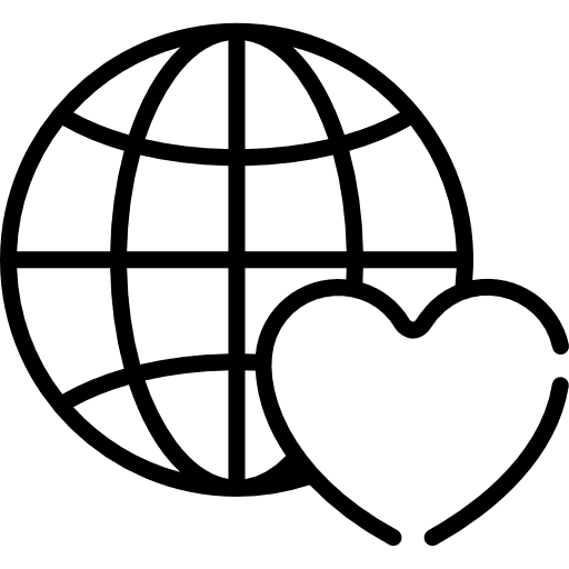 Charity world grid health care support icon