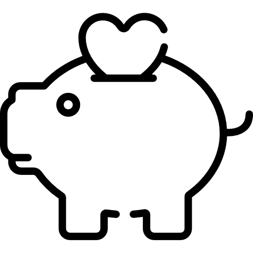 Donation donation piggy bank heart icon