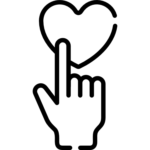 Heart ui love and romance hands and gestures icon