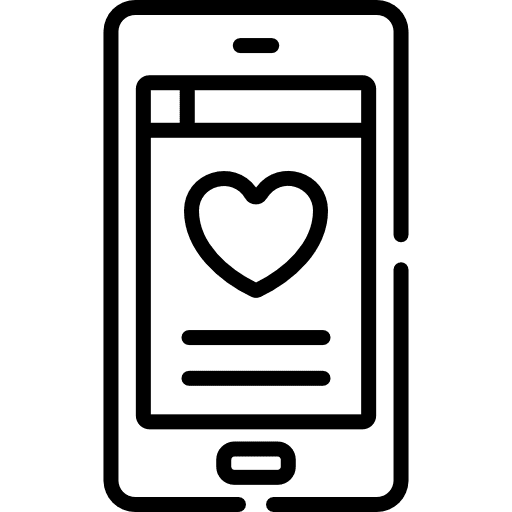 Donate coin smartphone love and romance icon