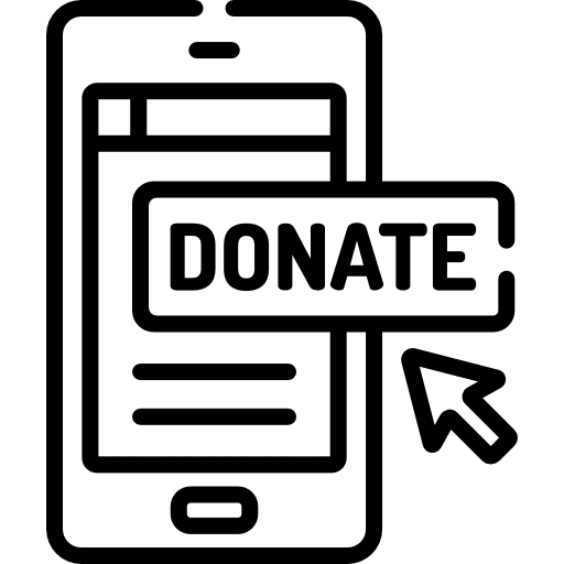 Donate dollar electronics love and romance icon