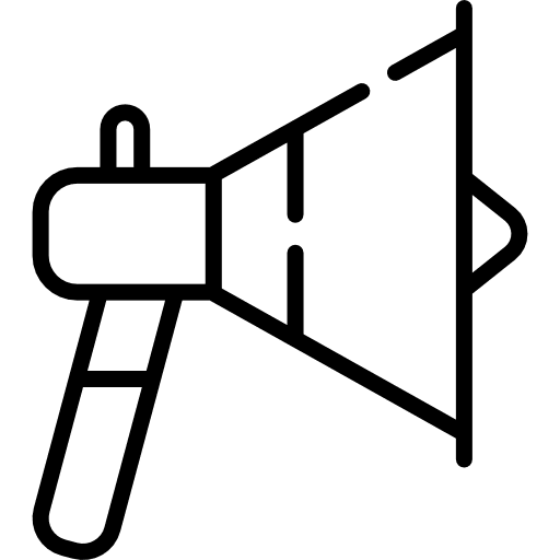 Loudspeaker megaphone protest tools and utensils icon