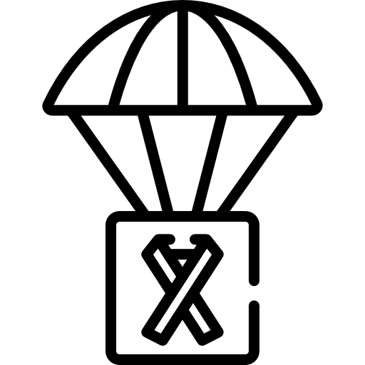 Package package parachute present icon