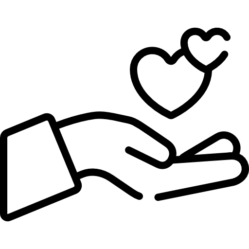 Charity love and romance health care heart icon