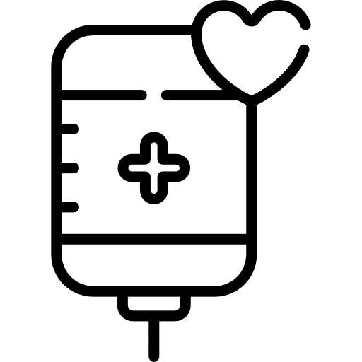 Transfusion health care medical heart icon