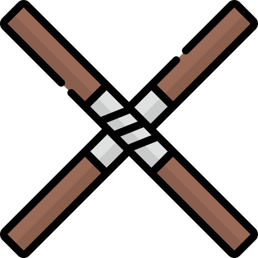Sticks martial arts ninja miscellaneous icon
